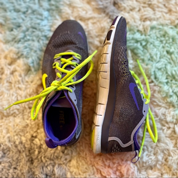 NIKE FREE 5.0 purple & neon green “TR FIT 4” trainers - Picture 4 of 6
